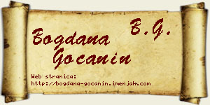 Bogdana Gočanin vizit kartica